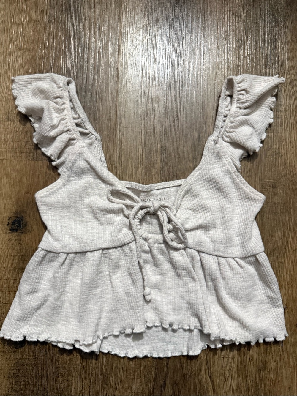 American Eagle Babydoll Ruffled Top